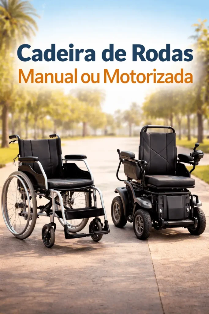 Descubra se vale mais a pena uma cadeira de rodas manual ou motorizada. Veja as diferenças, vantagens e qual escolher para o seu dia a dia.